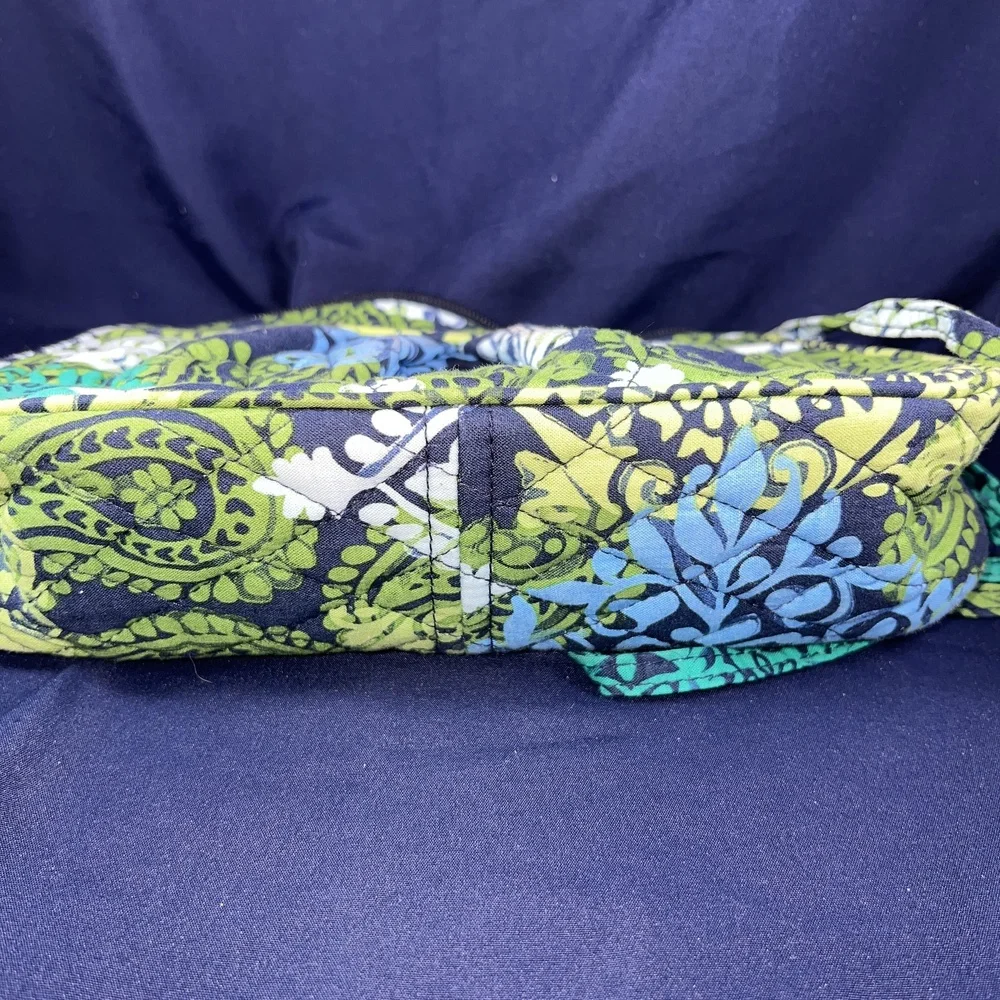 Vera Bradley Crossbody Green Blue Paisley Quilted Adjustable Strap Vibrant Boho - Picture 5 of 6